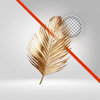 Folha De Palmeira, Coqueiro, Ouro, Réveillon, Natal, Png 3D