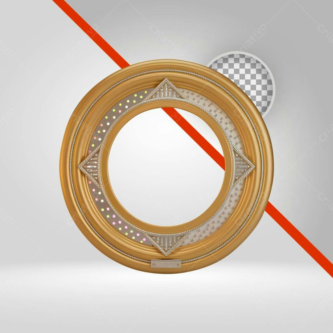Moldura Circular PNG com fundo transparente