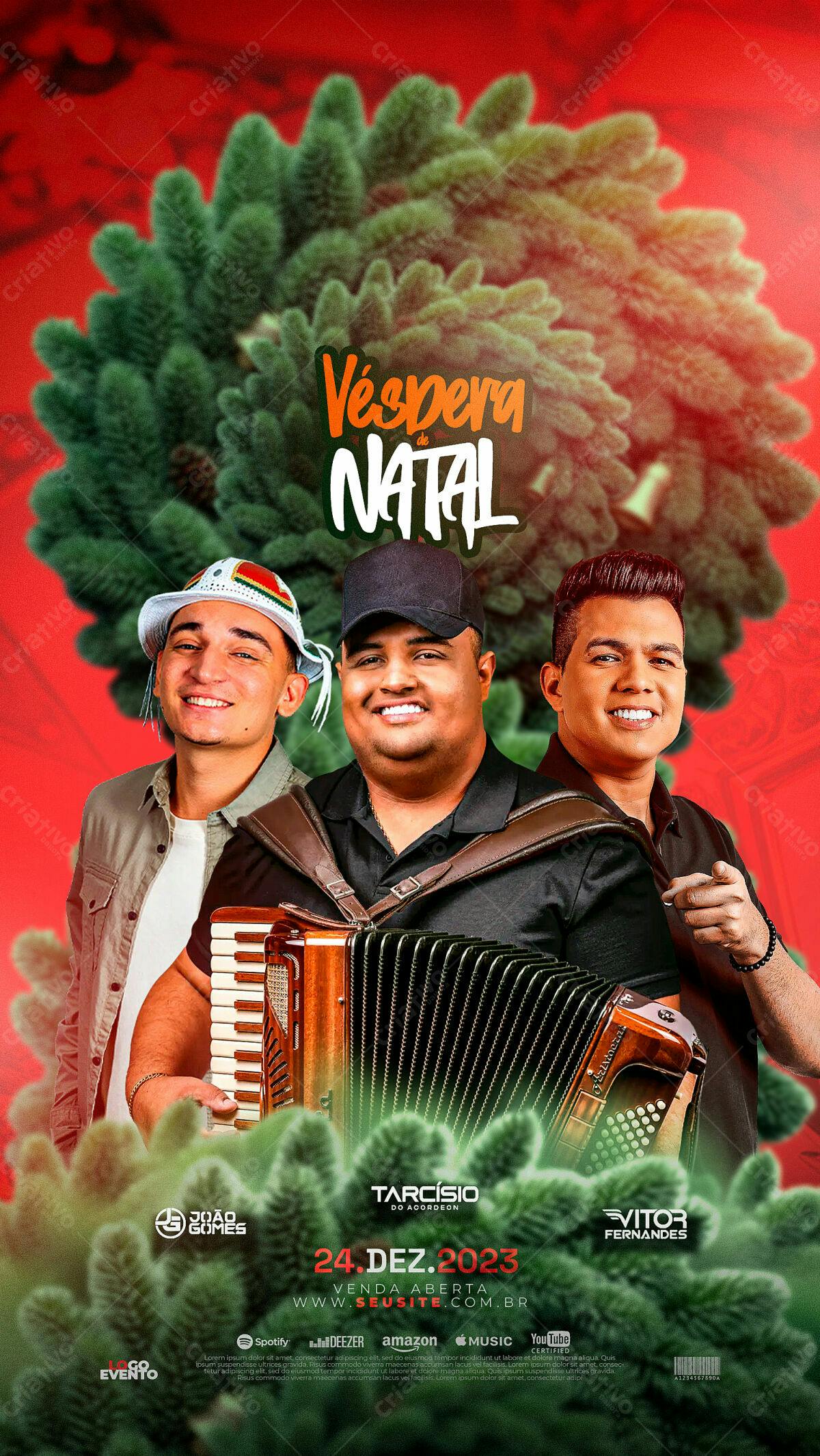 Flyer Véspera de Natal PSD Editável