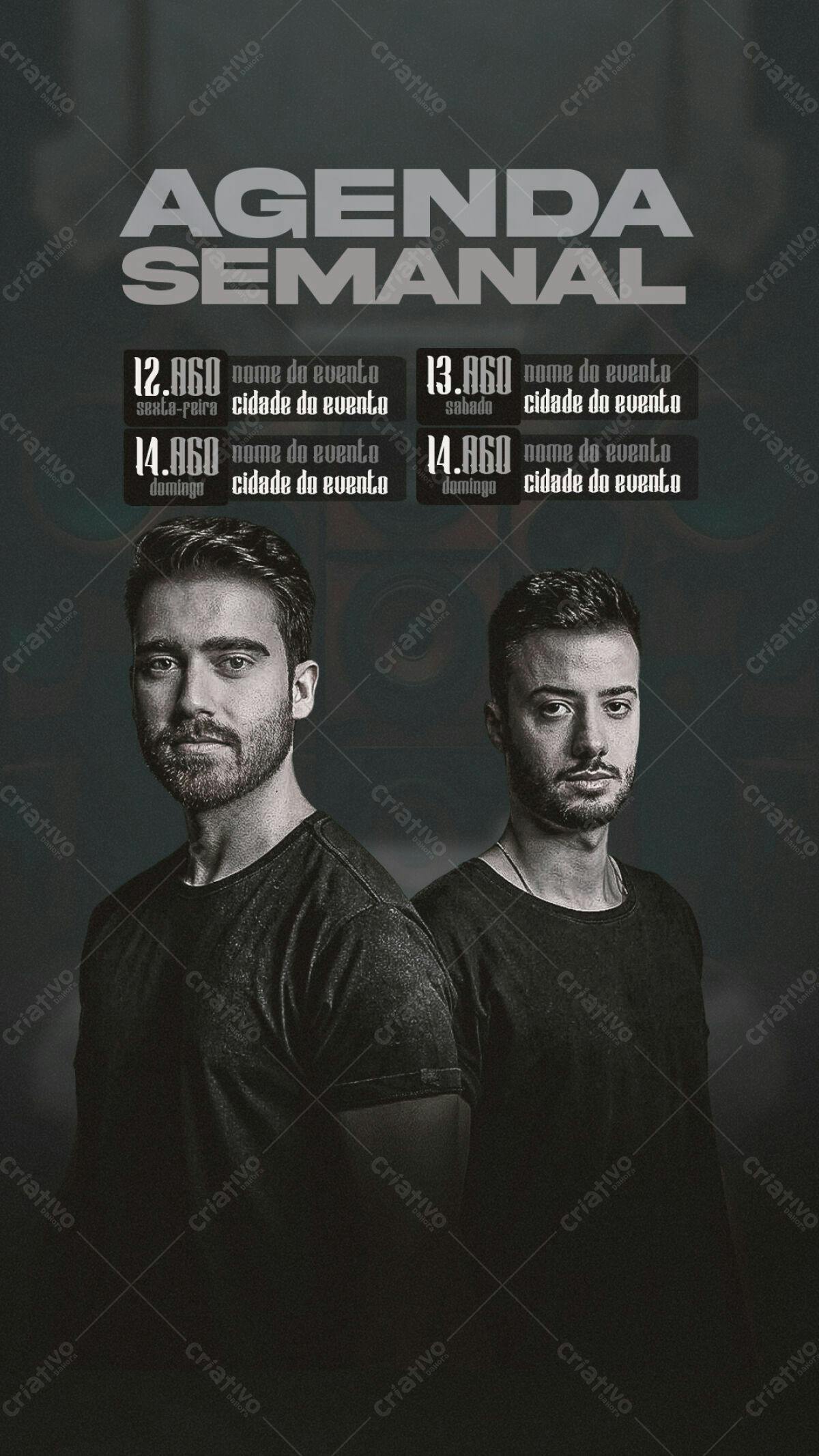 Flyer Agenda Semanal PSD Editável