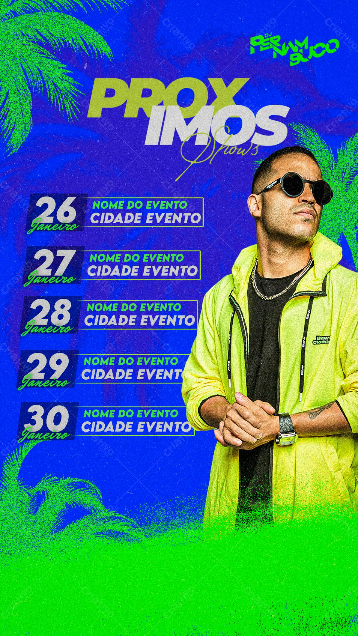 Flyer para Evento Musical de Verão PSD Editável