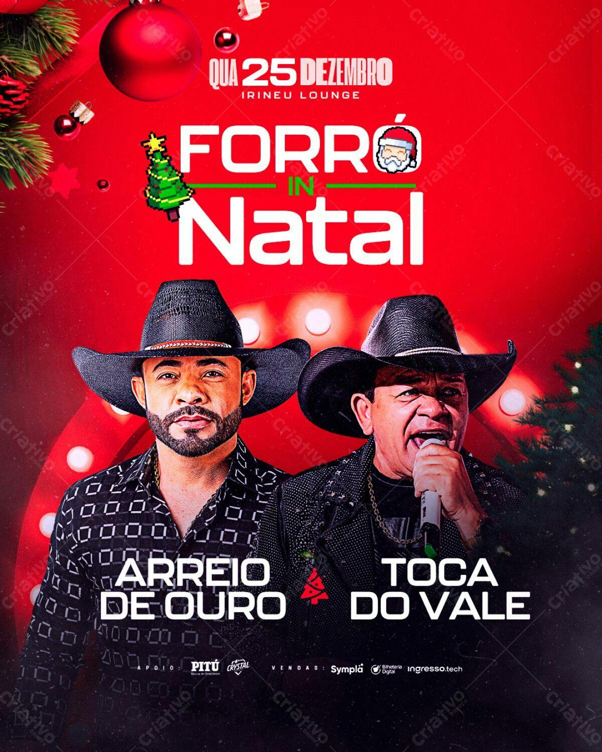 Flyer Forró de Natal PSD Editável