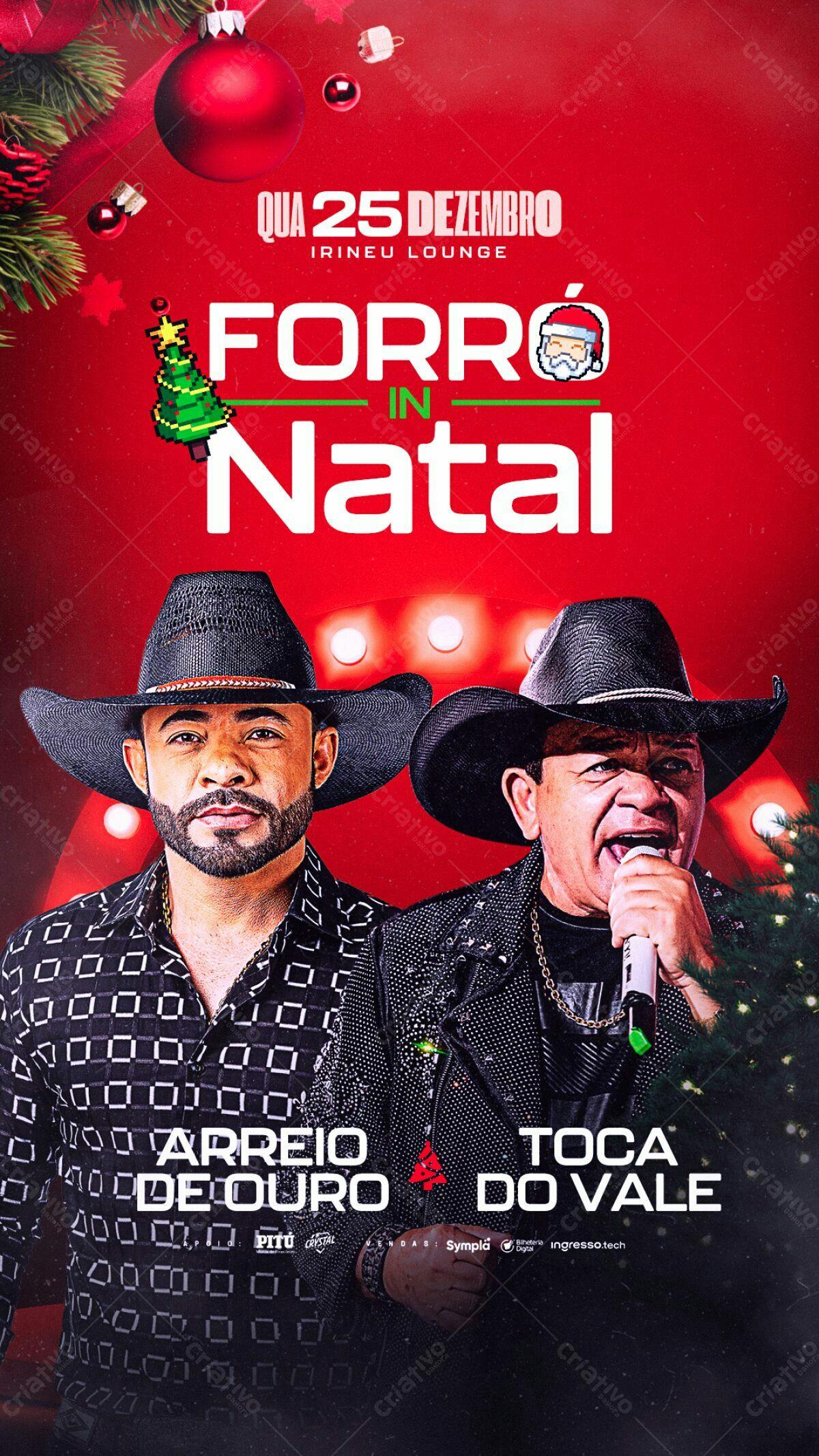 Flyer Forró de Natal PSD Editável