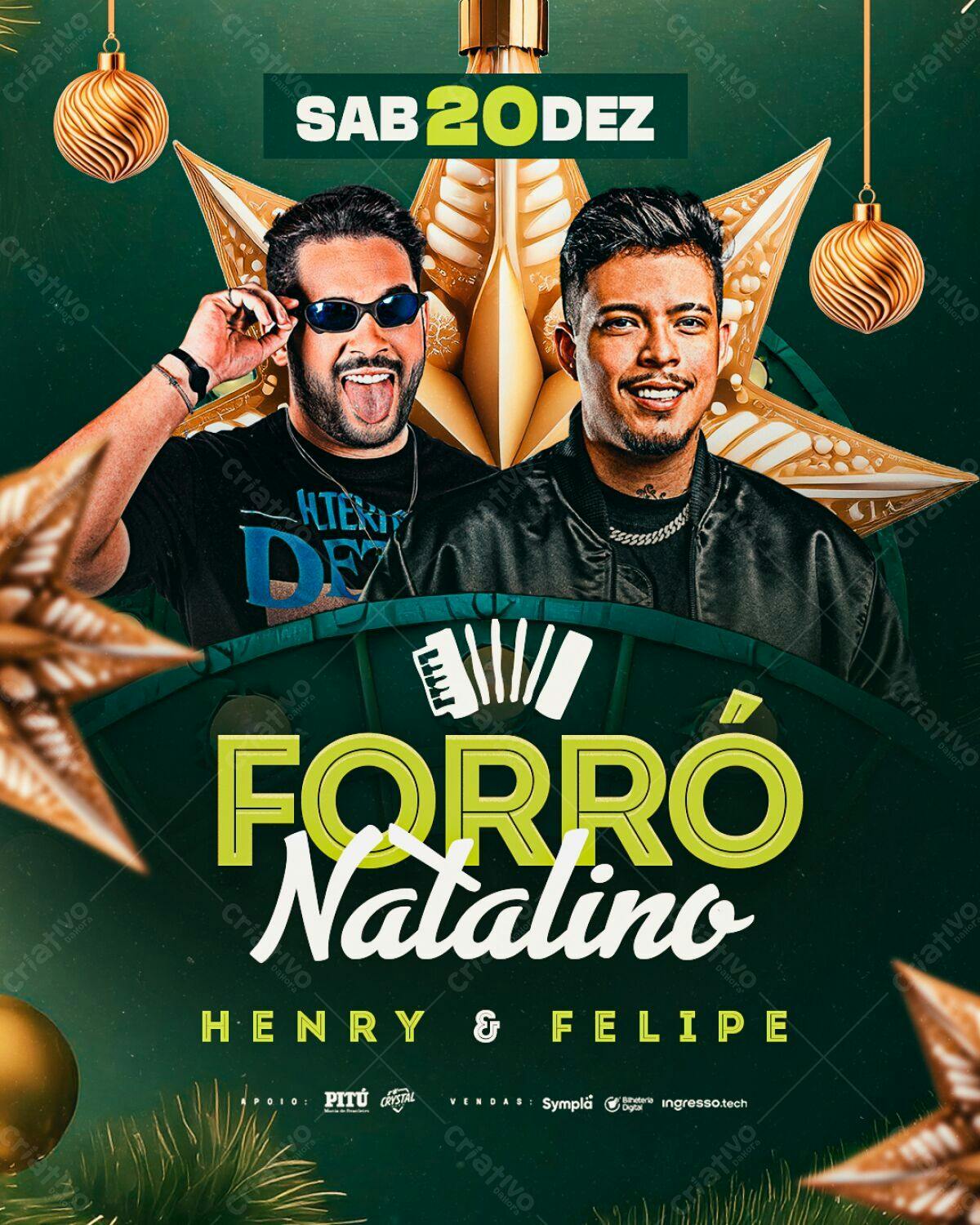 Flyer Forró Natalino PSD Editável