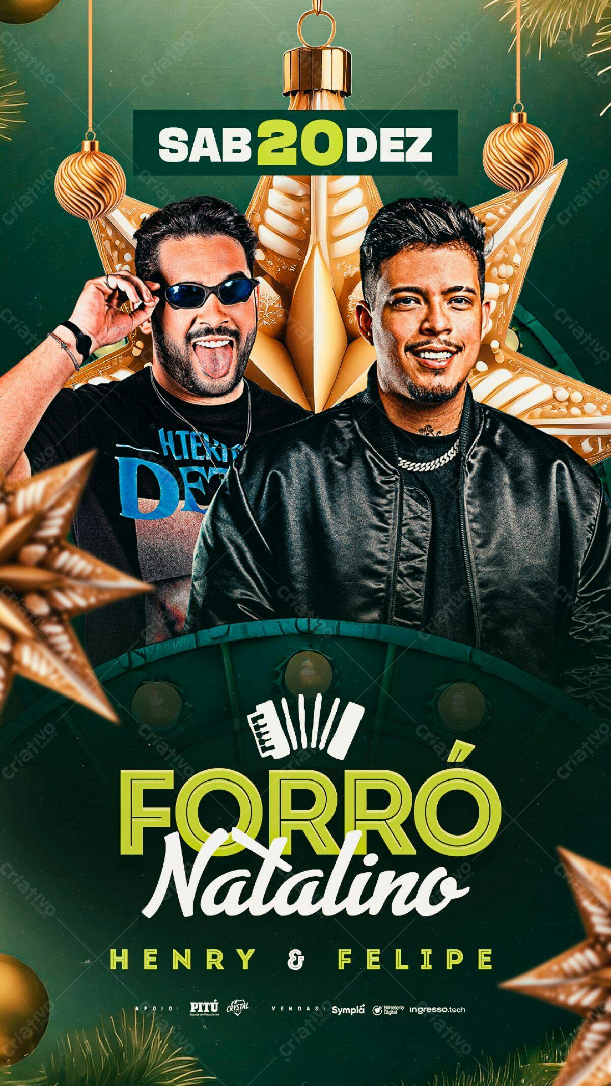 Flyer Forró Natalino PSD Editável