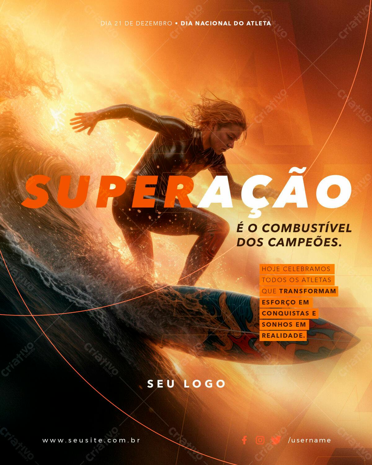 Flyer Dia do Atleta PSD Editável