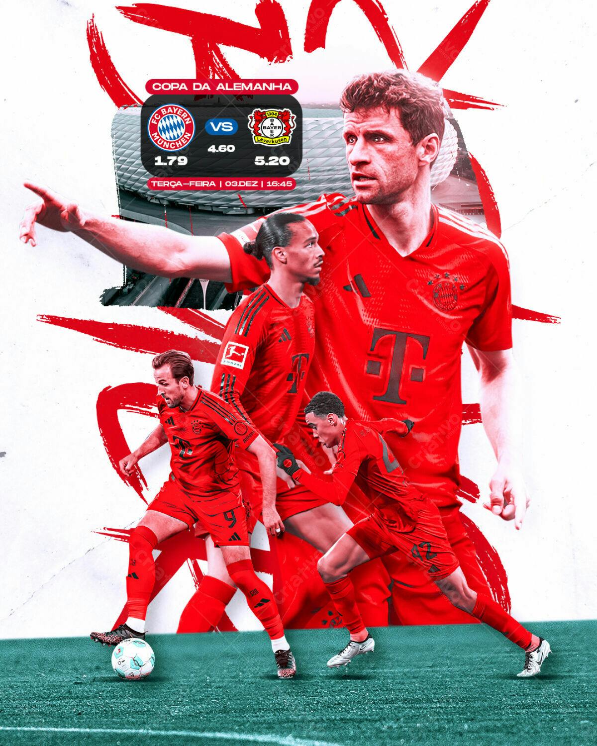 Flyer Copa da Alemanha PSD Editável