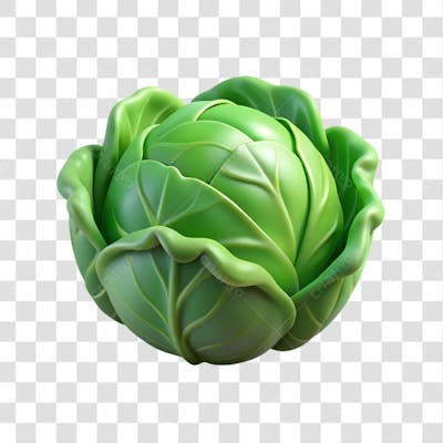 Repolho Elemento 3D Para Composição Png Ia