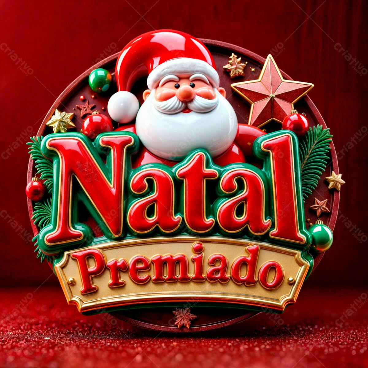 Logo Natal Premiado PSD Editável