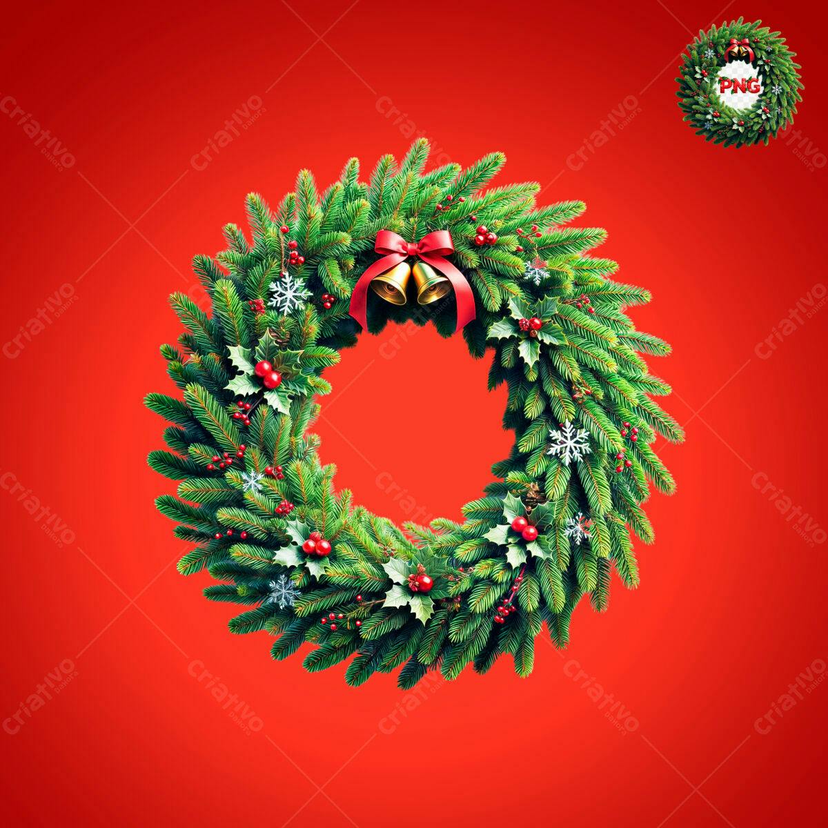Coroa de Natal PSD Editável