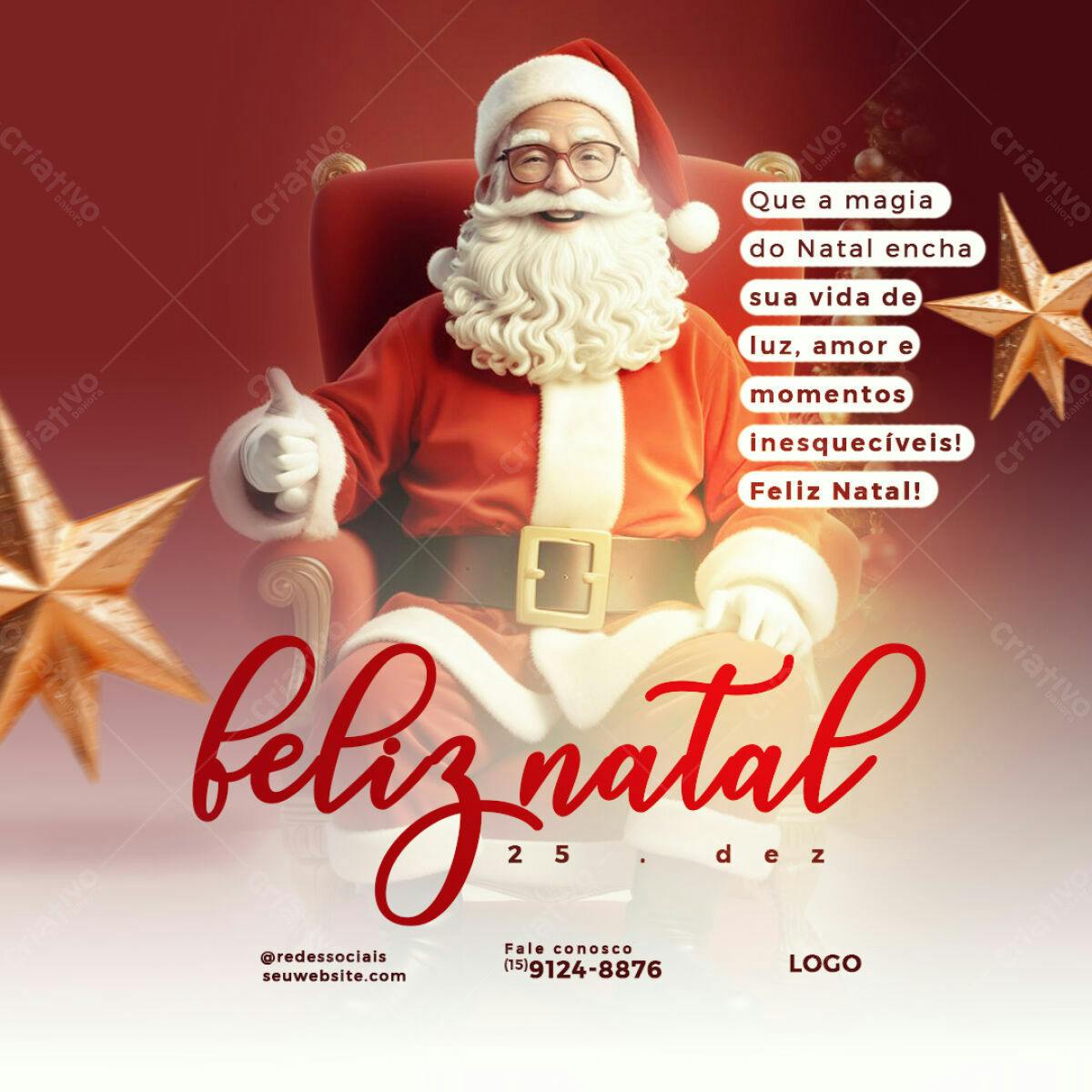 Post para Redes Sociais Natal PSD Editável