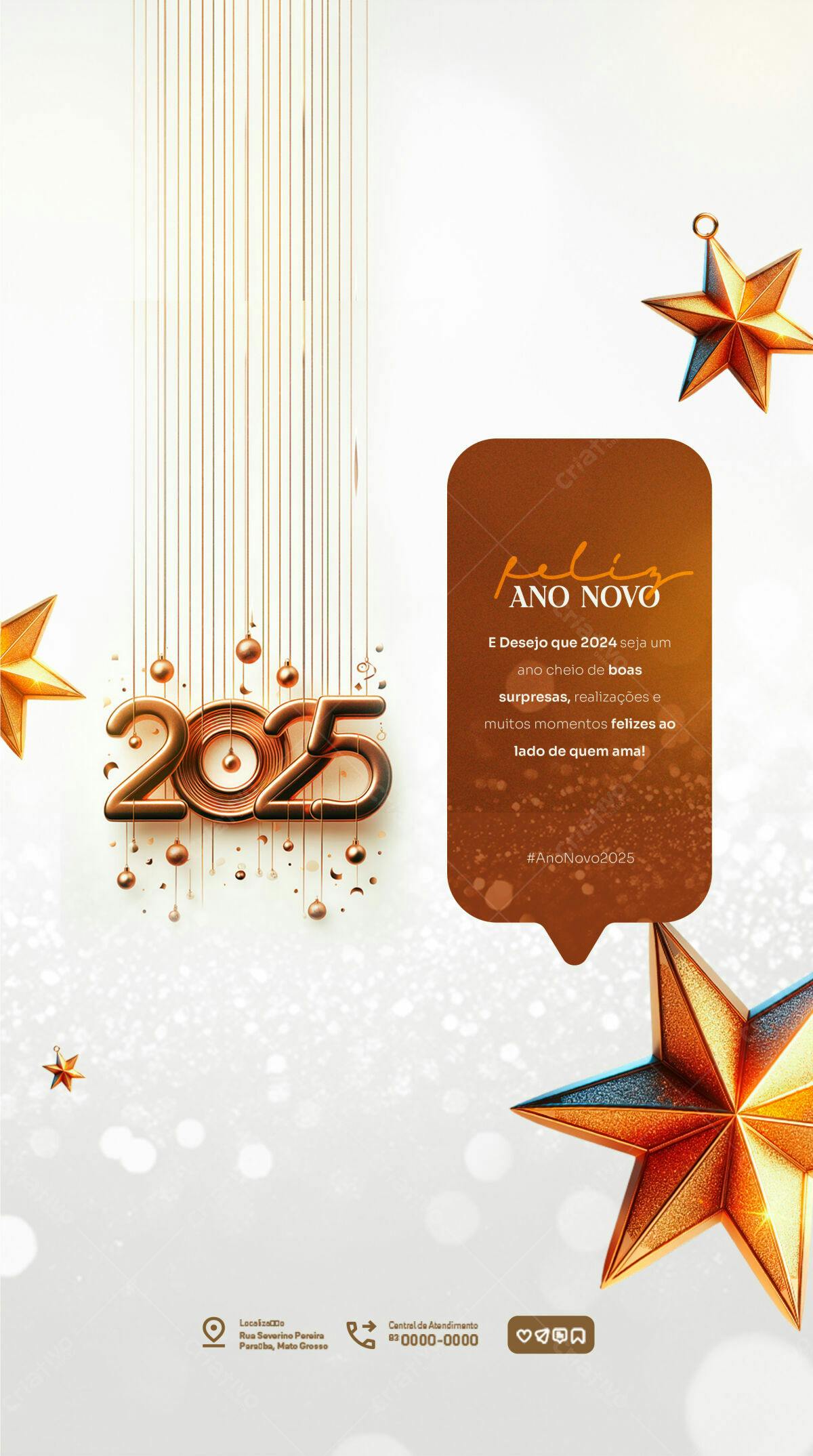 Flyer Ano Novo 2025 PSD Editável