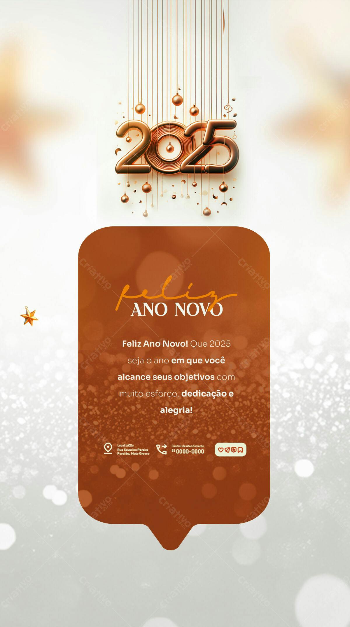 Flyer Ano Novo 2025 PSD Editável