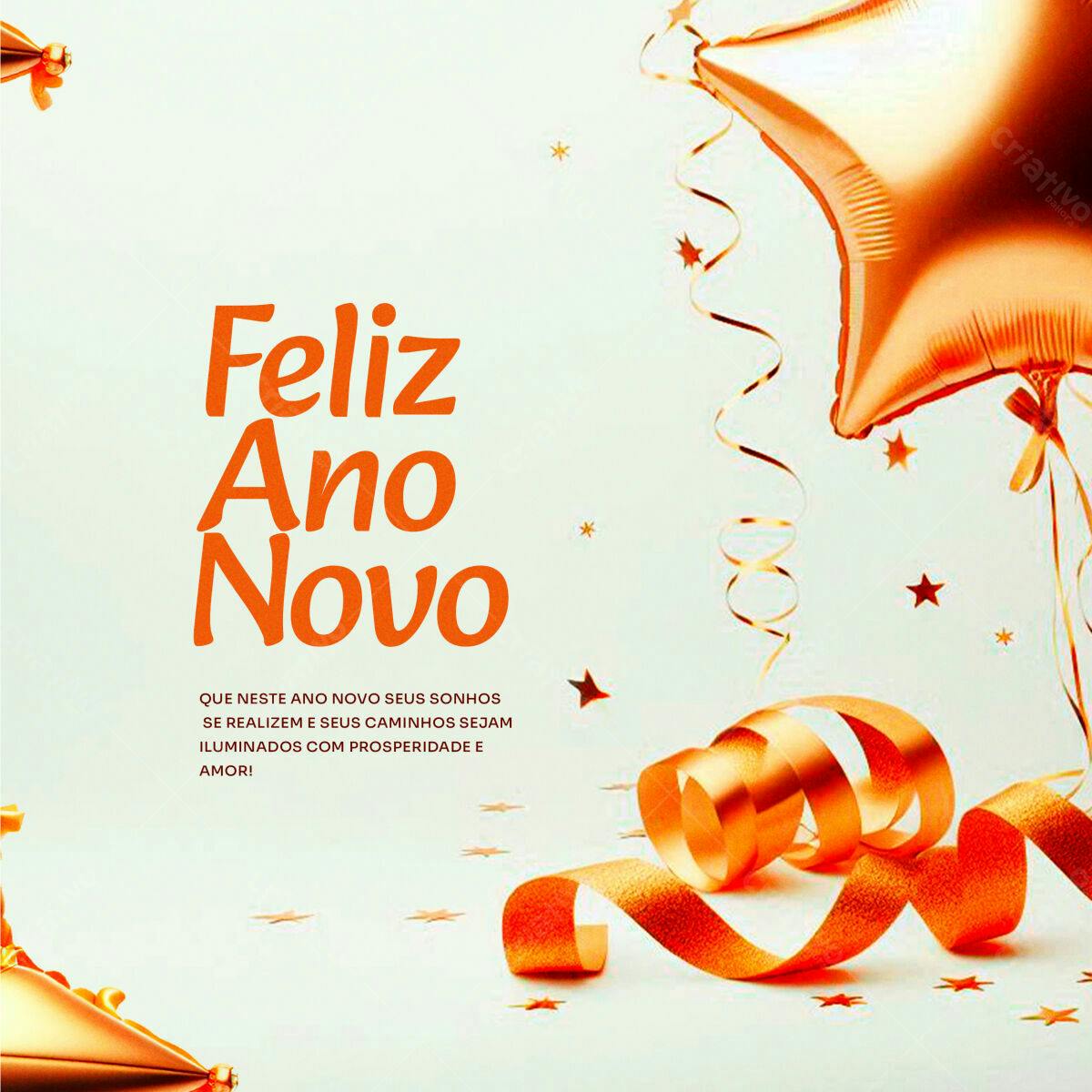 Postagem Feliz Ano Novo PSD Editável