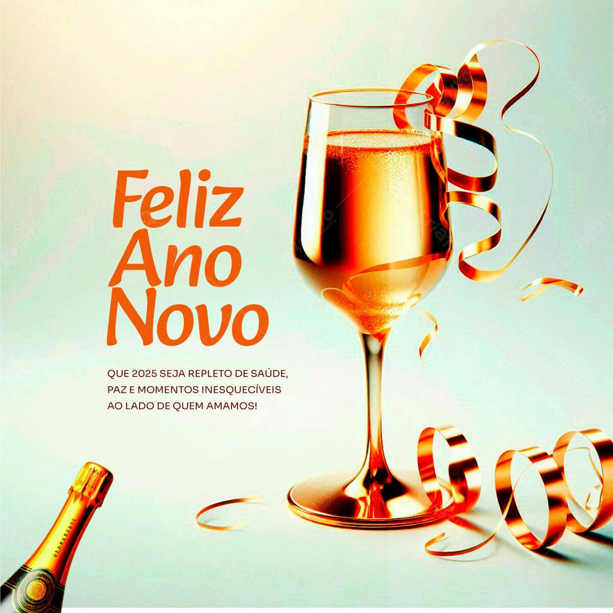 Postagem Feliz Ano Novo PSD Editável