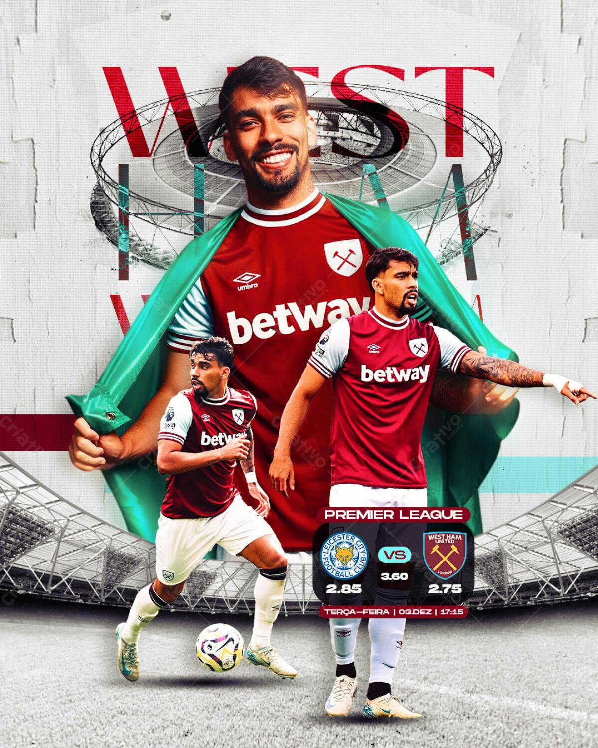 Flyer Premier League Futebol PSD Editável