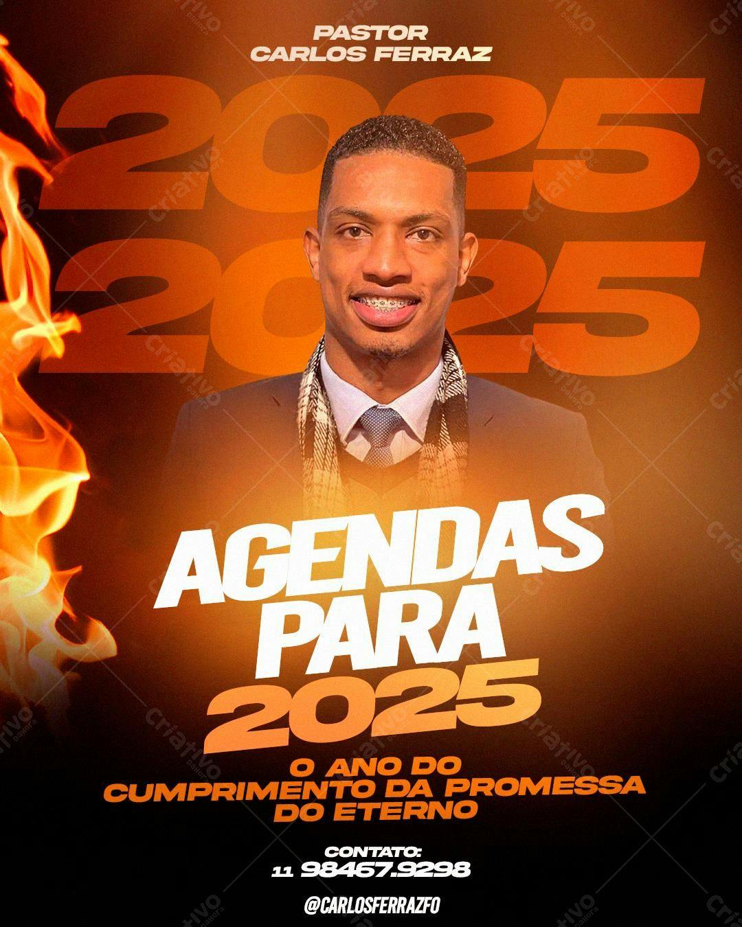 Flyer Agenda para 2025 PSD Editável