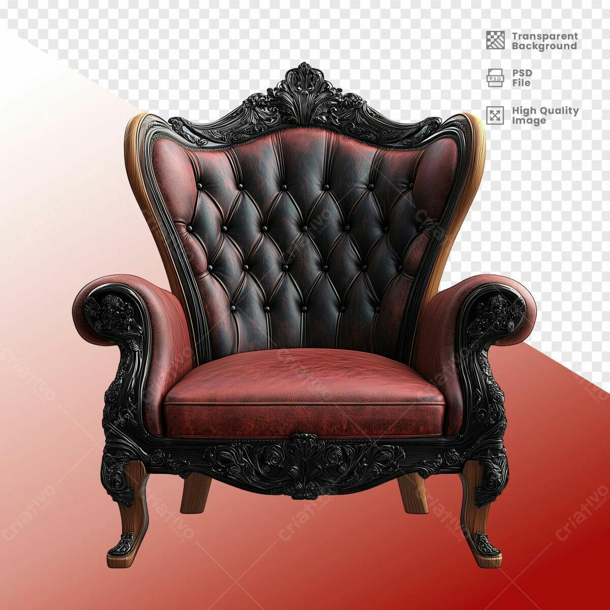 Poltrona Luxo para Design de Interiores PSD Editável