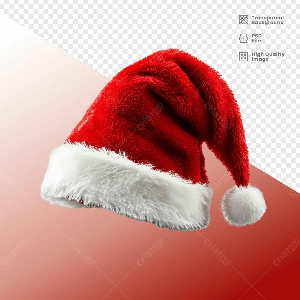Chapéu Papai Noel Natal PSD Editável
