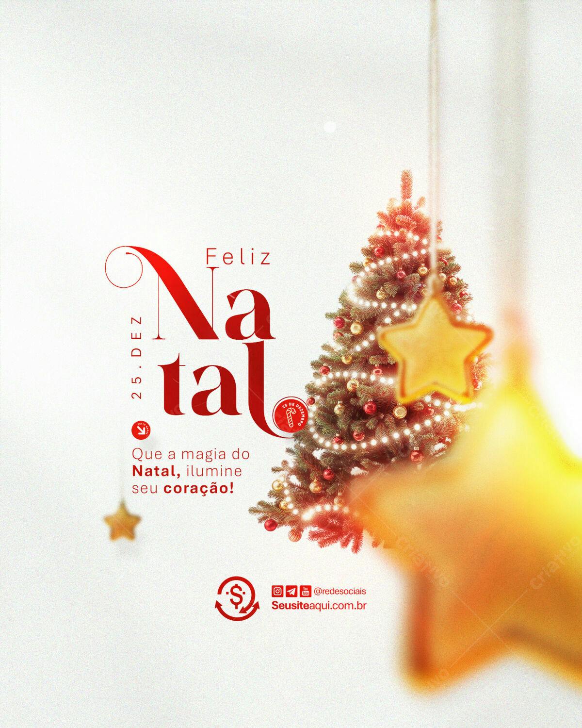 Postagem de Natal PSD Editável