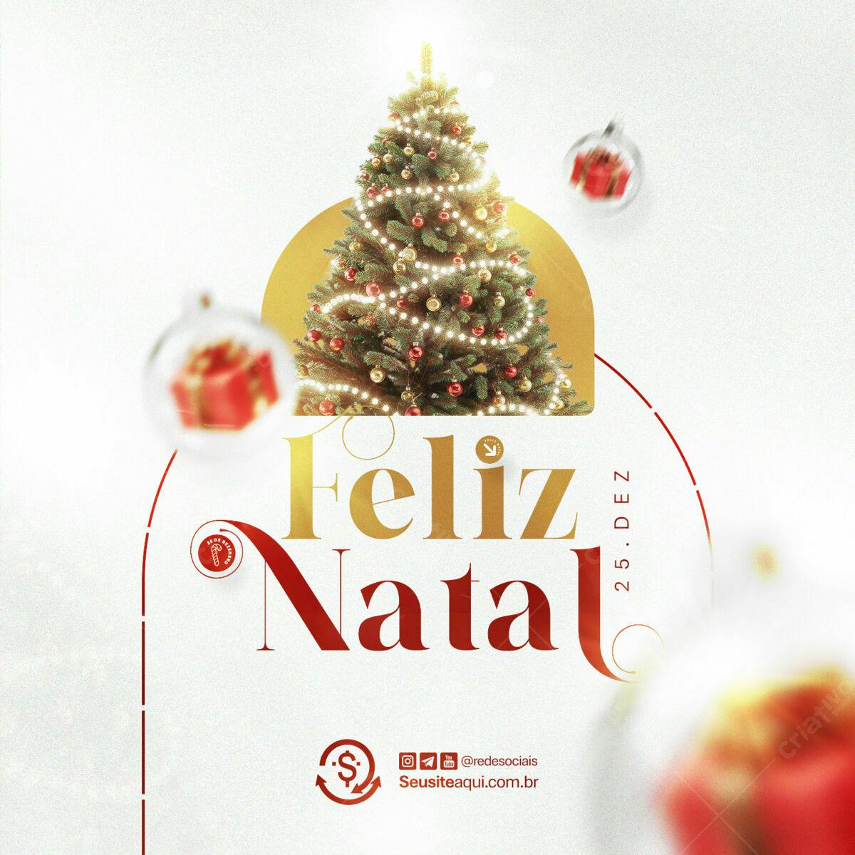 Postagem de Natal PSD Editável