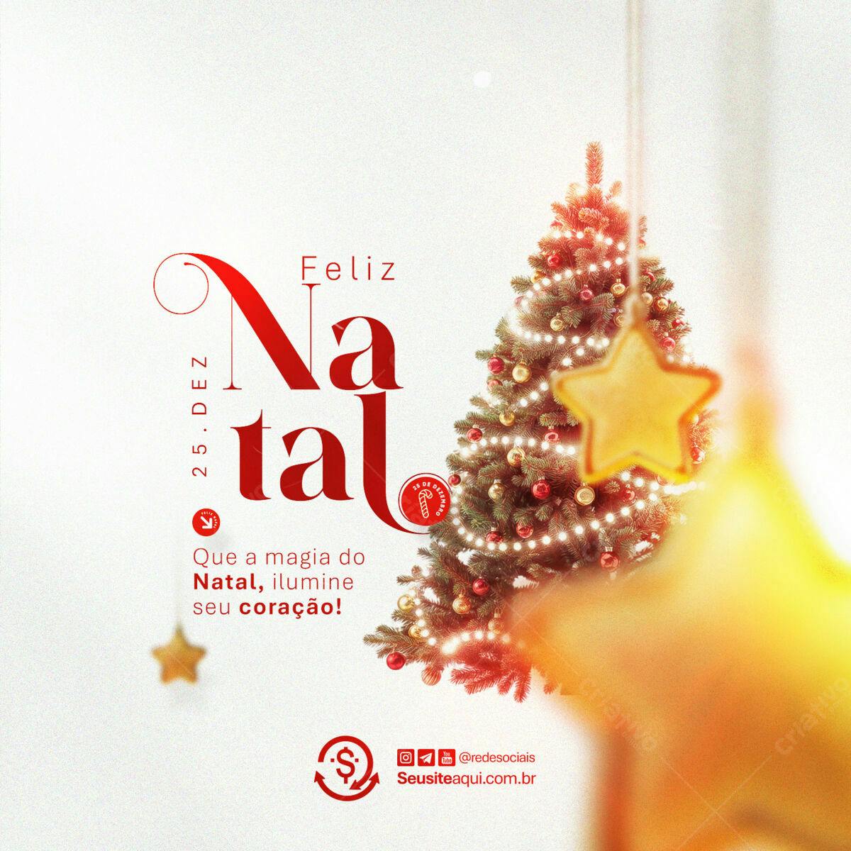 Postagem de Natal PSD Editável