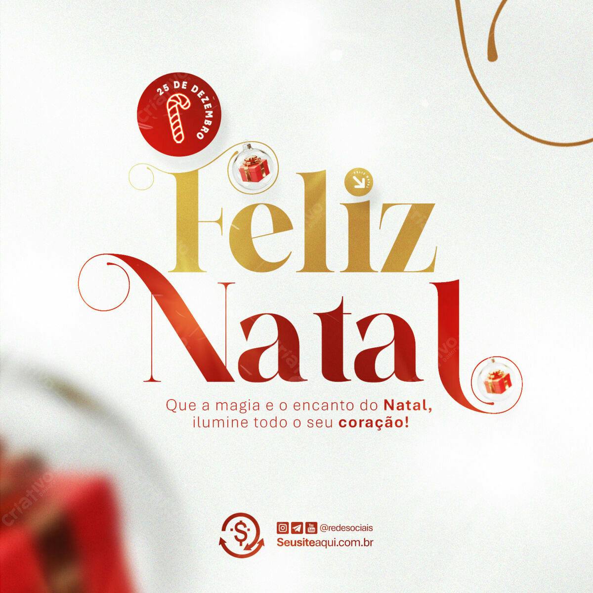 Postagem de Natal PSD Editável