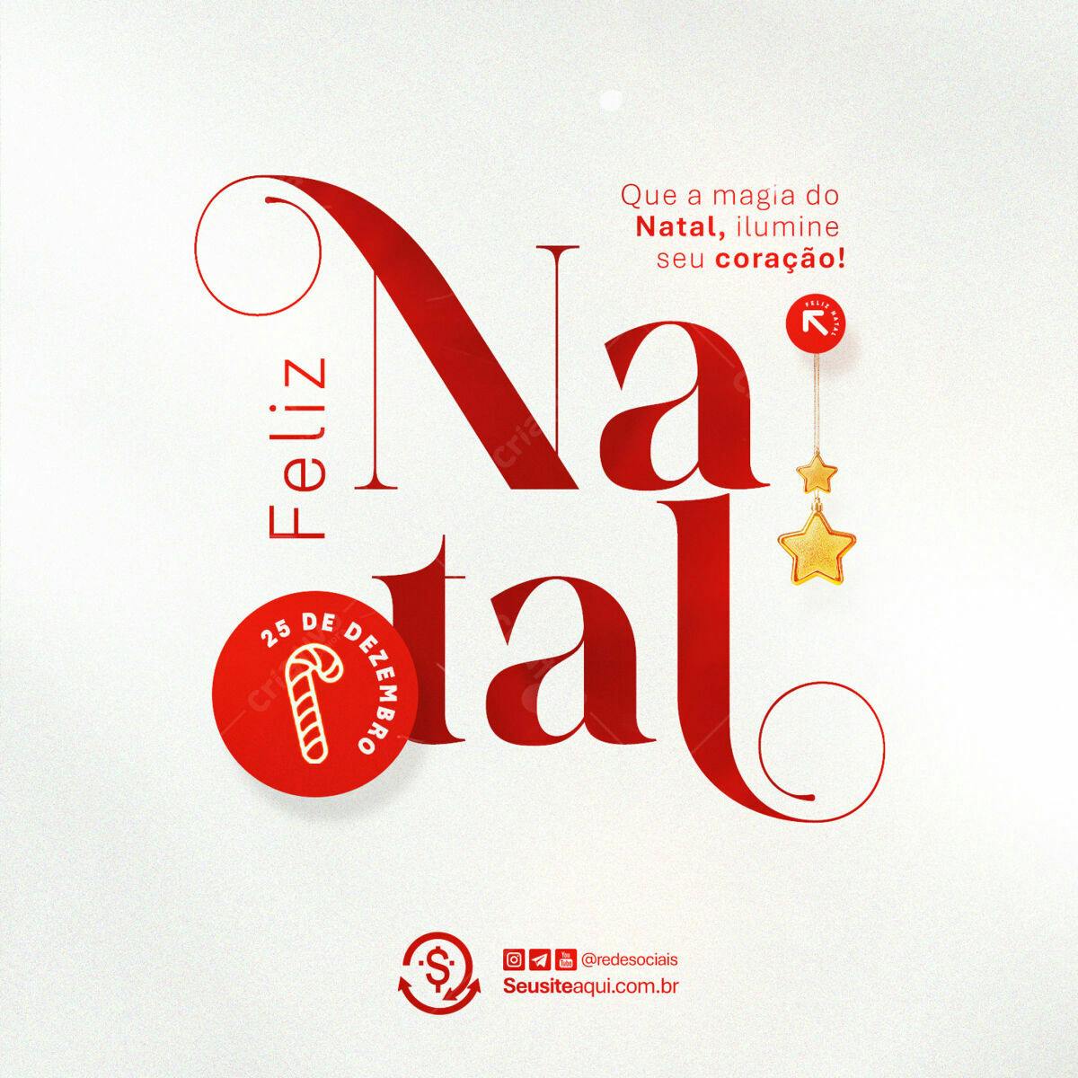 Postagem Feliz Natal PSD Editável