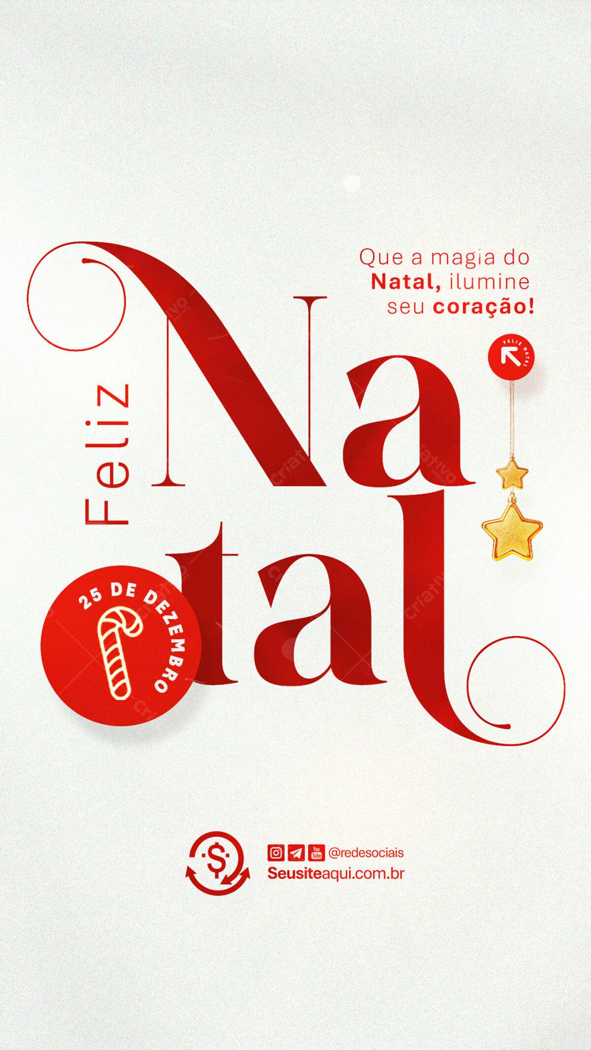 Flyer para Feliz Natal PSD Editável