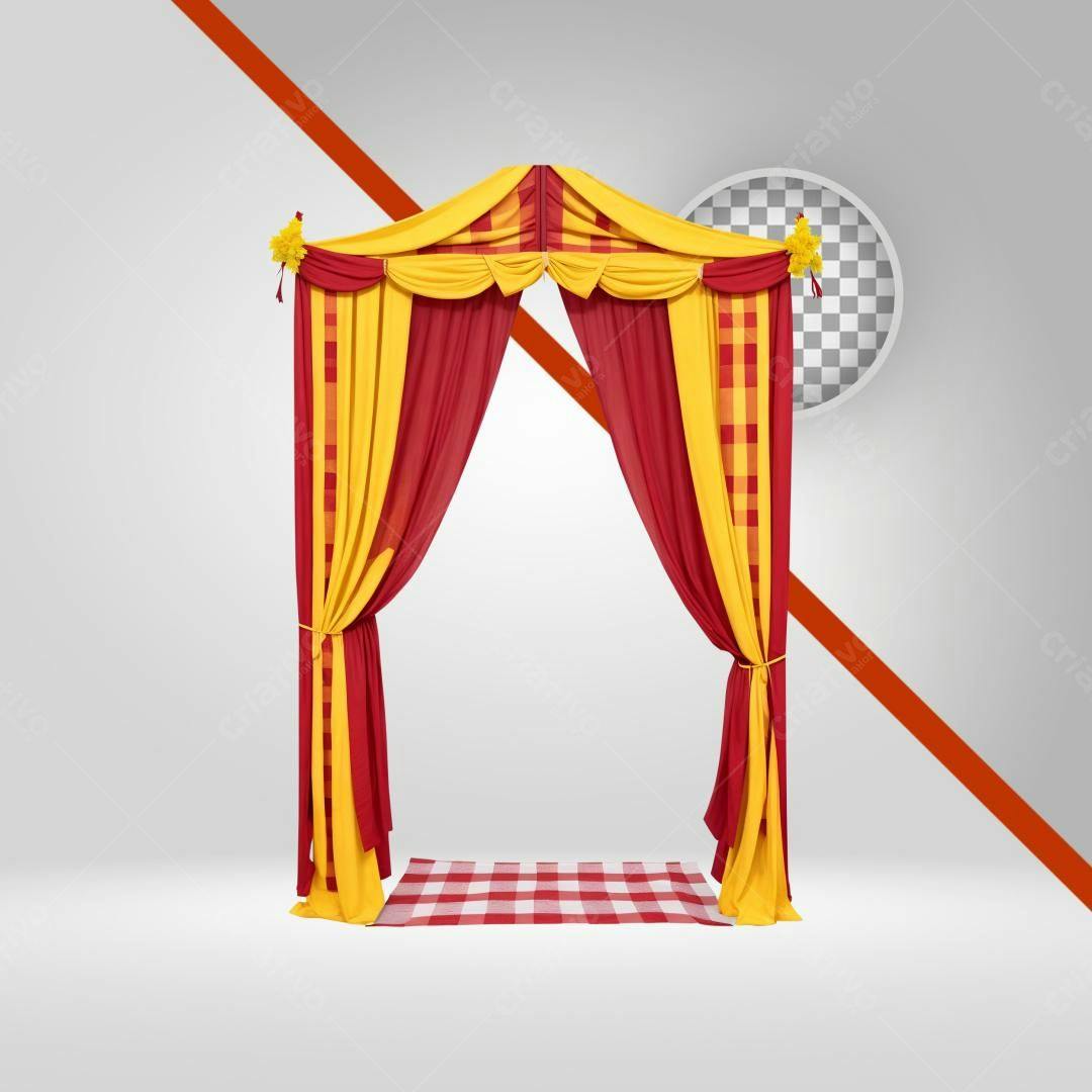 Arco de casamento vermelho e amarelo PNG com fundo transparente