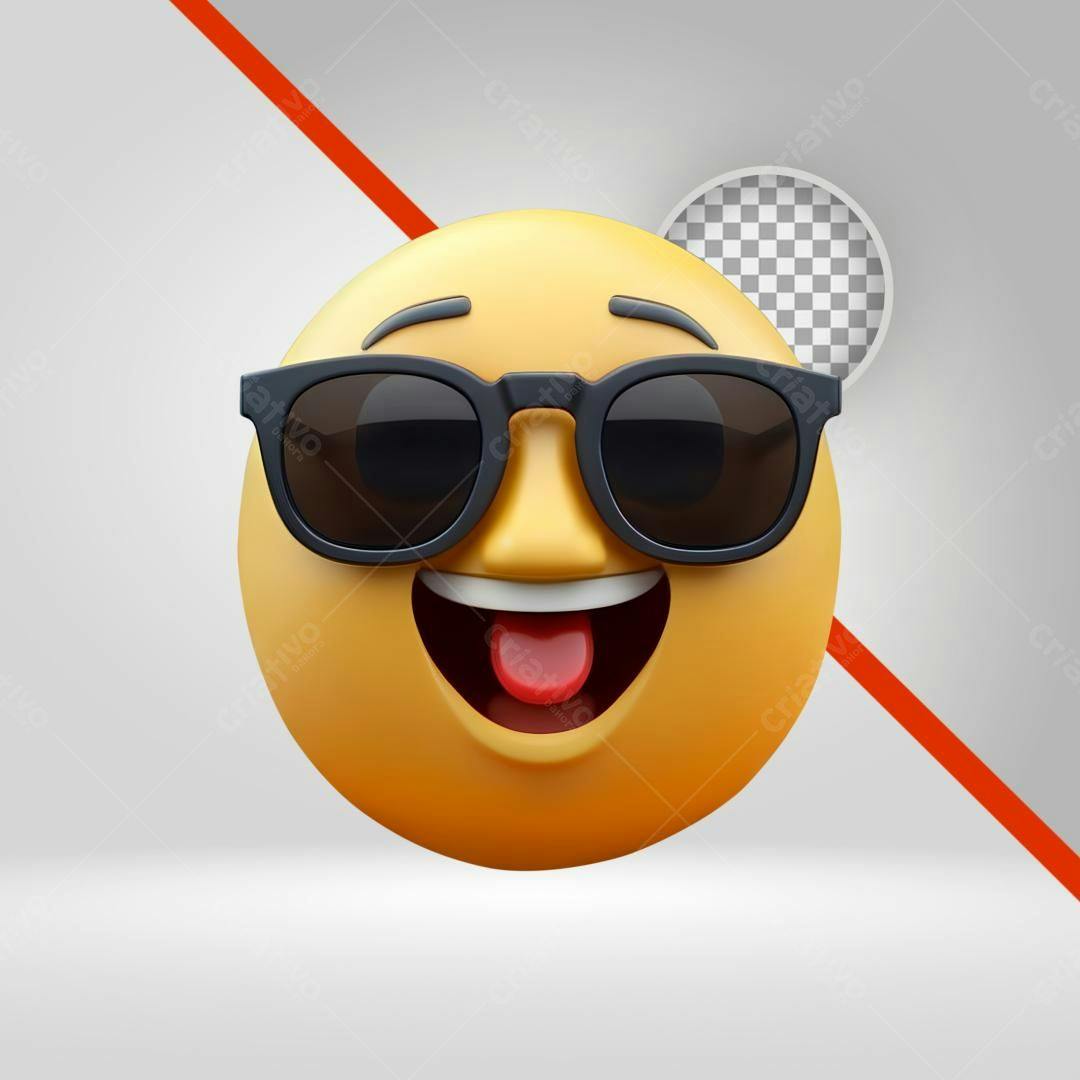 Icone Emoji Verão PNG com fundo transparente