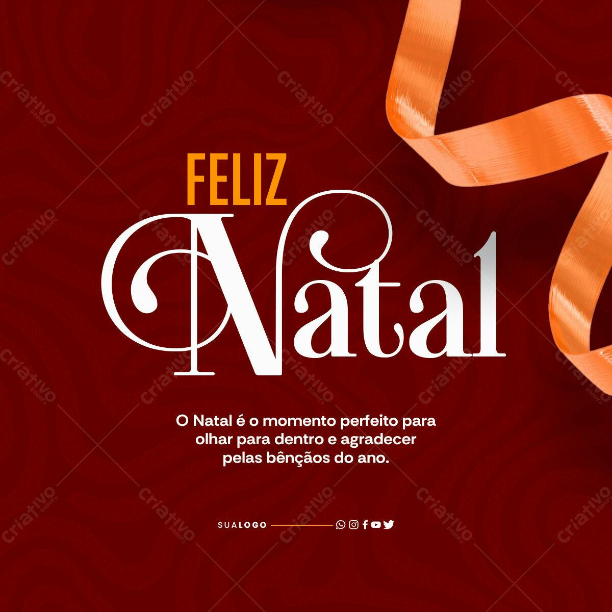 Postagem para Feliz Natal PSD Editável
