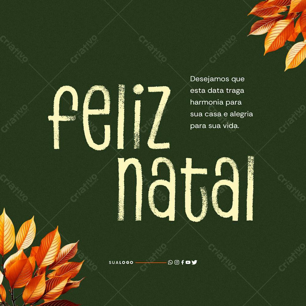 Social Media Feliz Natal Alegria Para Sua Vida