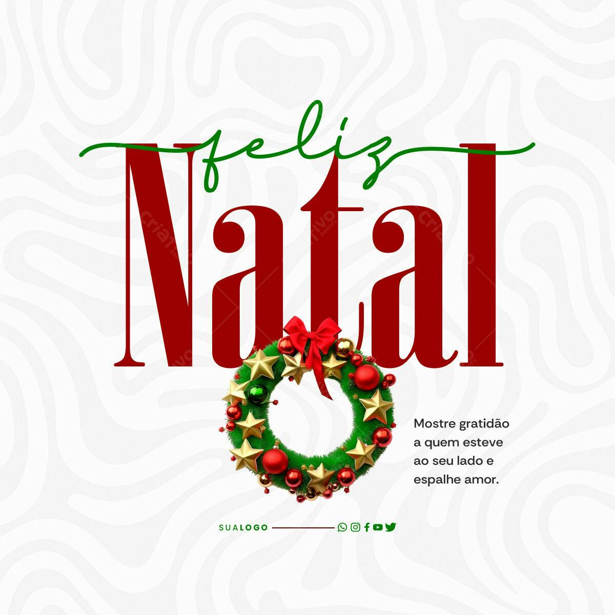 Postagem Feliz Natal PSD Editável