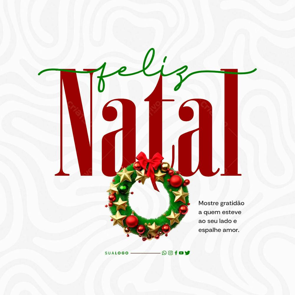 Social Media Feliz Natal Espalhe Amor