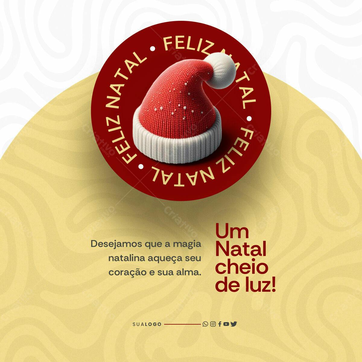 Postagem de Boas Festas Natal PSD Editável