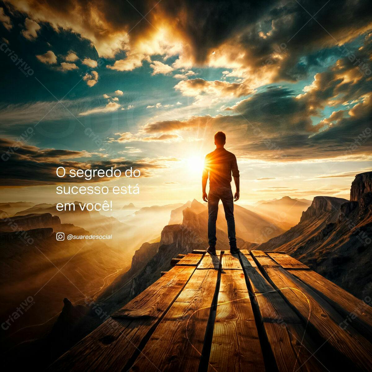 Post Motivacional para Redes Sociais PSD Editável