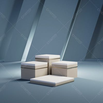 Pódio Abstrato E Vitrine Vazia Ou Suporte De Produto Em Branco Com Fundo Mínimo De Forma Primitiva