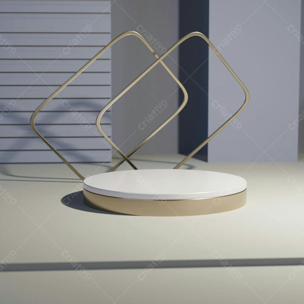 Pódio Abstrato E Vitrine Vazia Ou Suporte De Produto Em Branco Com Fundo Mínimo De Forma Primitiva