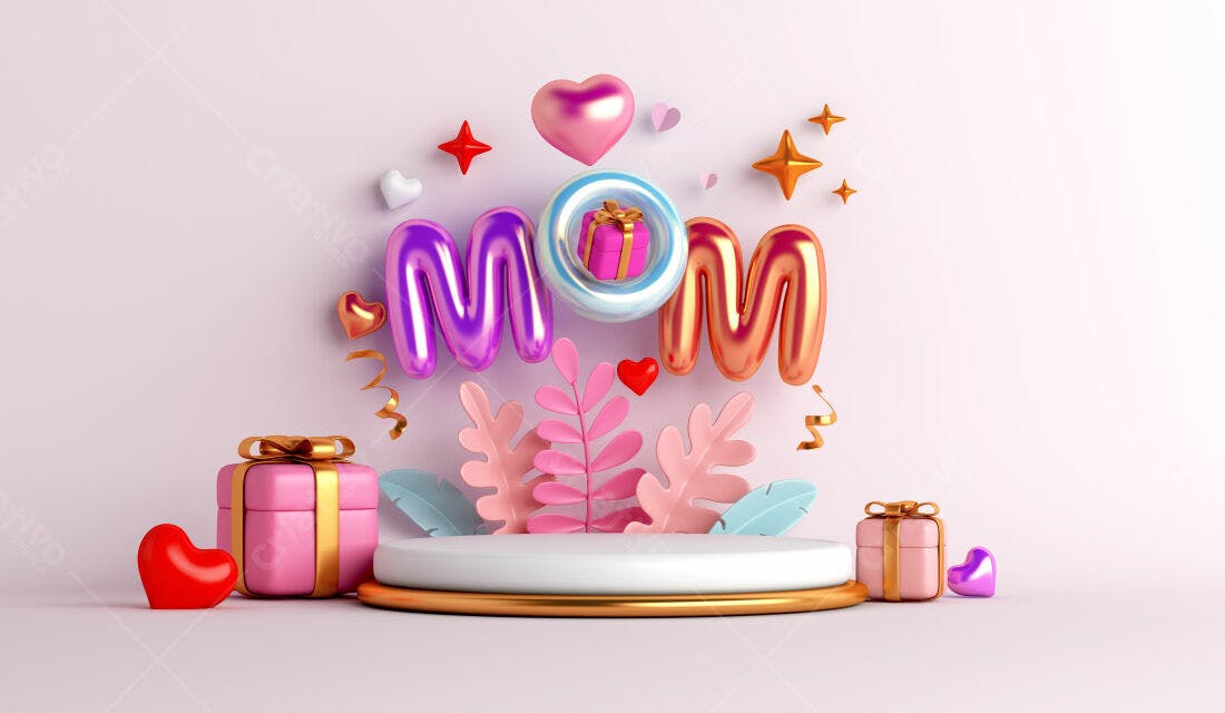 Balões MOM Dia das Mães decoração festa