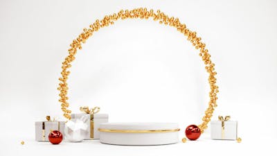 Pódio Abstrato E Vitrine Vazia Ou Suporte De Produto Em Branco Com Fundo Mínimo De Forma Primitiva