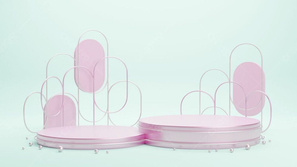 Pódio Abstrato E Vitrine Vazia Ou Suporte De Produto Em Branco Com Fundo Mínimo De Forma Primitiva