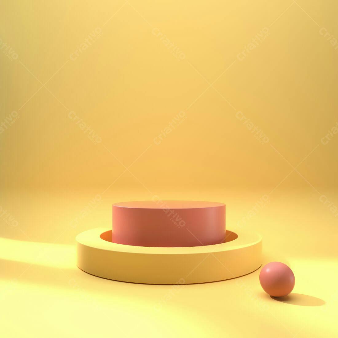 Plataforma de produto em tons pastel