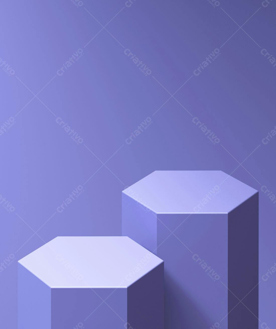 Hexágonos roxos em fundo monocromático