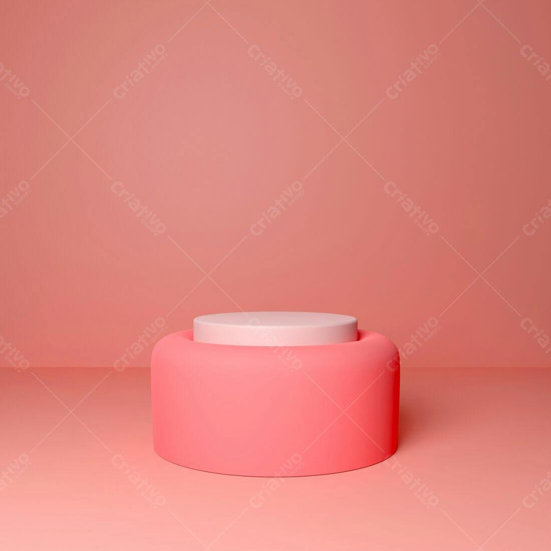 Pedestal cor-de-rosa para produto