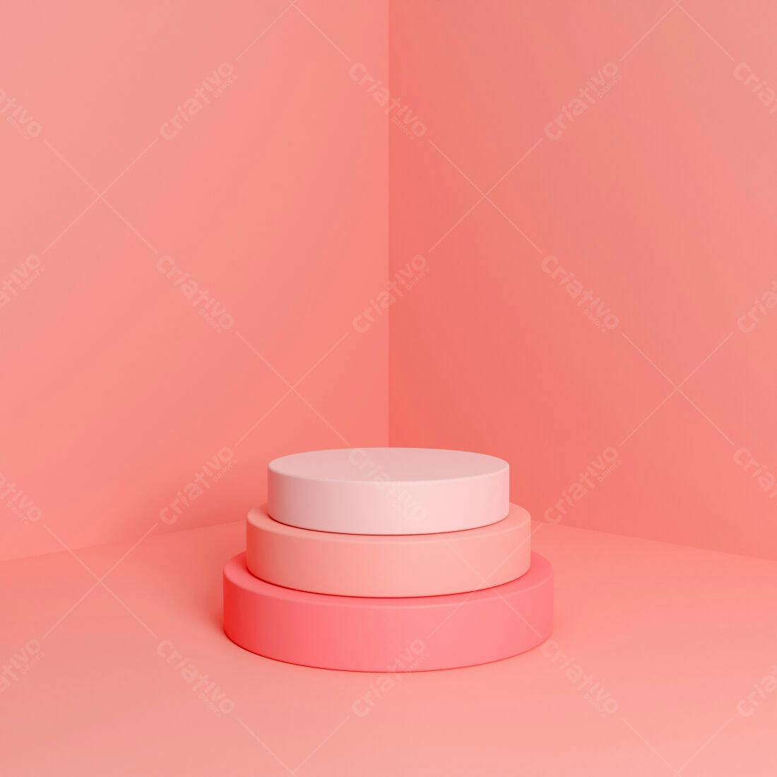 Plataforma em tons pastel rosa