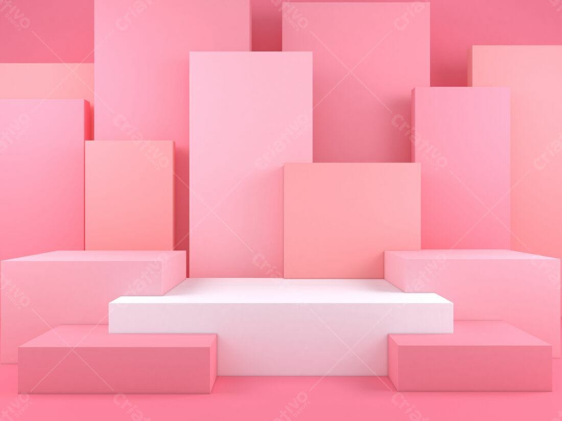 Plataforma em tons pastel rosa e branco