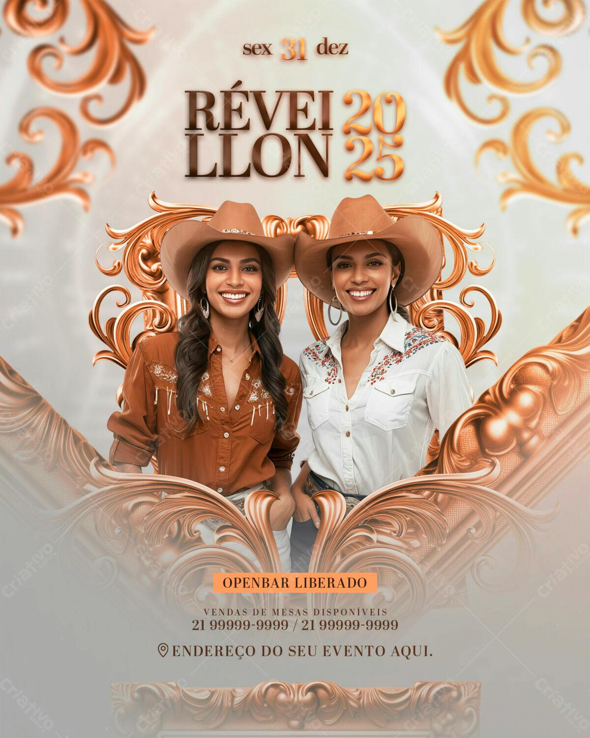 Flyer Réveillon 2025 PSD Editável
