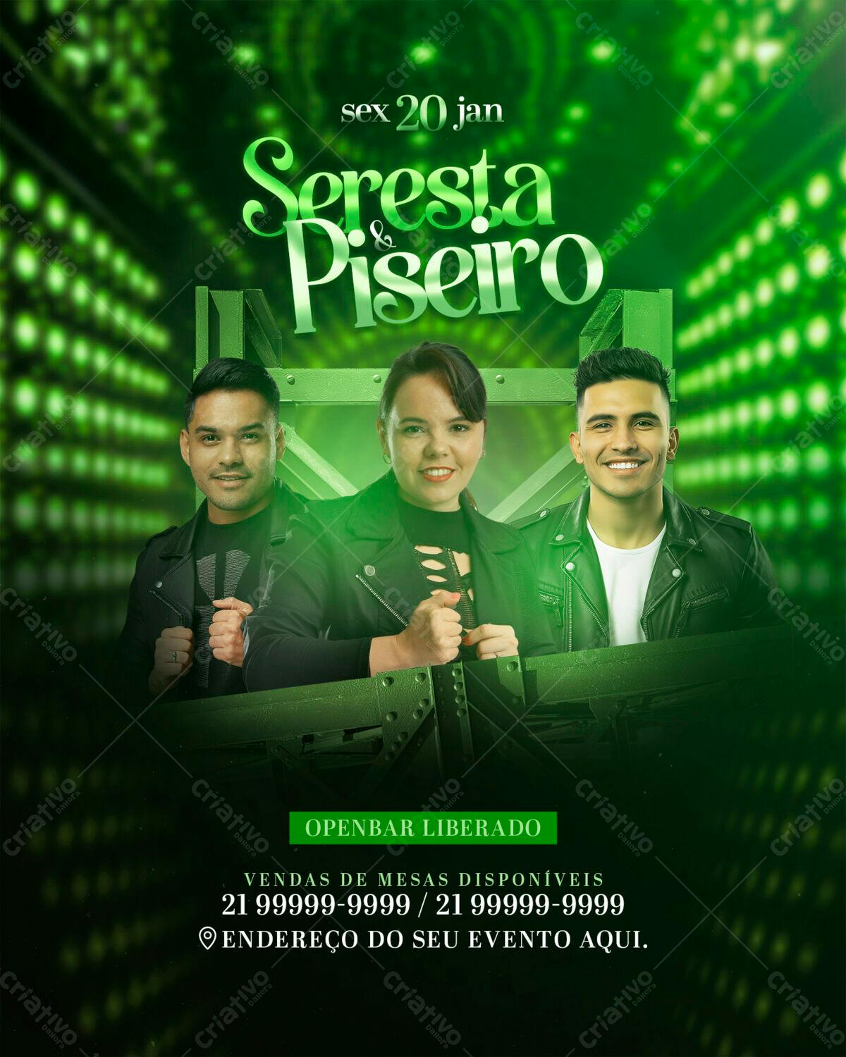Flyer para Festa Sertaneja e Forró PSD Editável