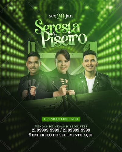 Flyer Evento Seresta &#38; Piseiro Feed
